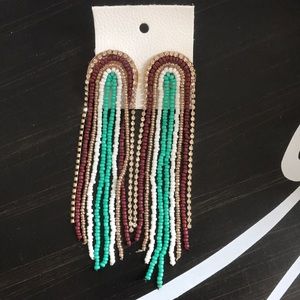 Free People beaded earrings NWT